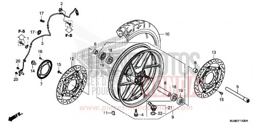 FRONT WHEEL VFR800XF de 2015